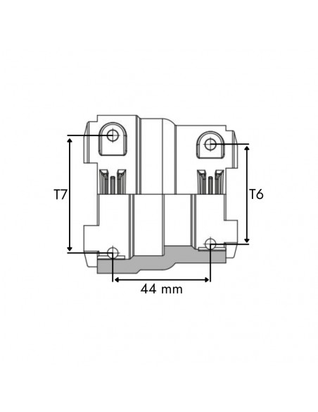 Reducción hembra conexión modular T7-T6