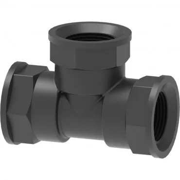 Racor en T hembra 1/2" - 3/4" - 1/2" plástico (25 uds)