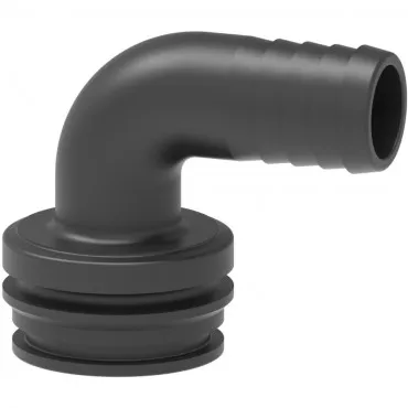 Espiga curva 50 mm 90º con conexión modular macho T7
