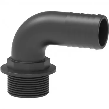 Espiga curva 25 mm 90º con rosca macho 1 1/4" plástico (25 uds)