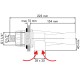 Agitador hidráulico anti espuma boquilla 3.0 mm