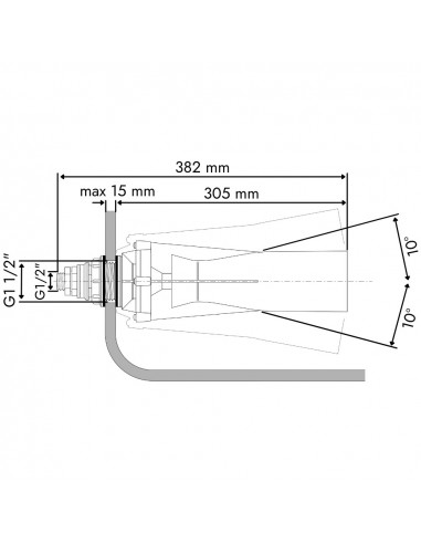 Agitador hidráulico orientable inspeccionable boquilla 2.0 mm