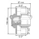 Válvula antirretorno con toma roscada 2" - L 126 mm