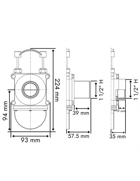 Válvula de compuerta H-H 1 1/2" - 1 1/2"