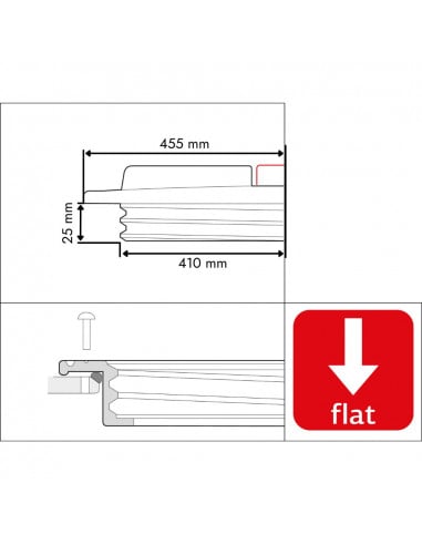 Tapa con respiradero fijo y aro roscado Ø 455 mm