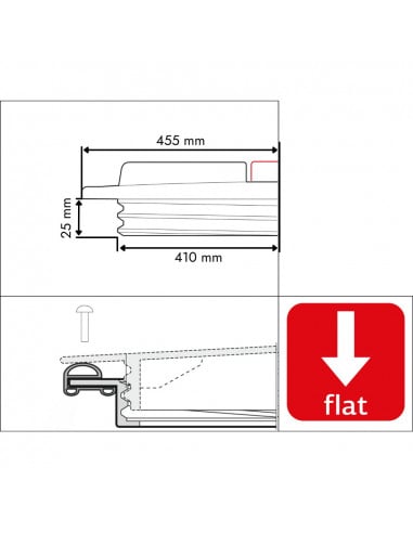 Tapa con respiradero extraíble "Mistral" y aro roscado con doble junta Ø 455 mm