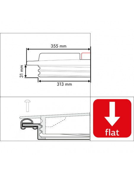 Tapa con respiradero extraíble "Mistral" y aro roscado con doble junta Ø 355 mm