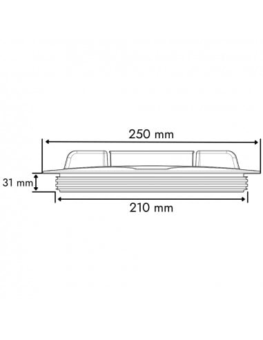 Tapa cerrada sin respiradero Ø 250 mm