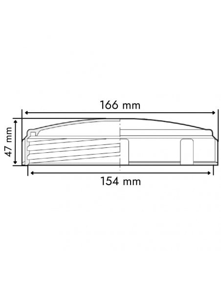 Tapa cerrada de rosca hembra para cisternas Ø 166 mm