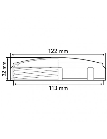 Tapa cerrada de rosca hembra para cisternas Ø 122 mm