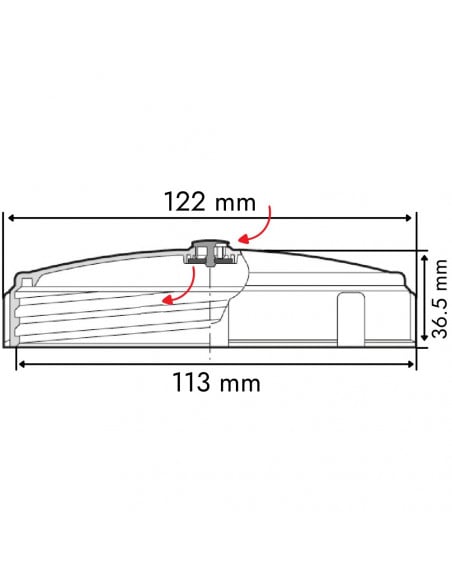 Tapa con respiradero de membrana y junta rosca hembra para cisternas Ø 122 mm