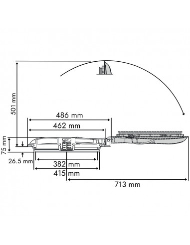 Tapa abatible sin bloqueo con válvula laberinto Ø 415 mm