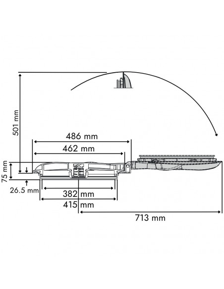 Tapa abatible sin bloqueo con válvula laberinto Ø 415 mm