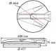 Tapa abatible sin bloqueo con válvula laberinto Ø 415 mm