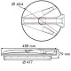Tapa abatible sin bloqueo con válvula laberinto Ø 415 mm