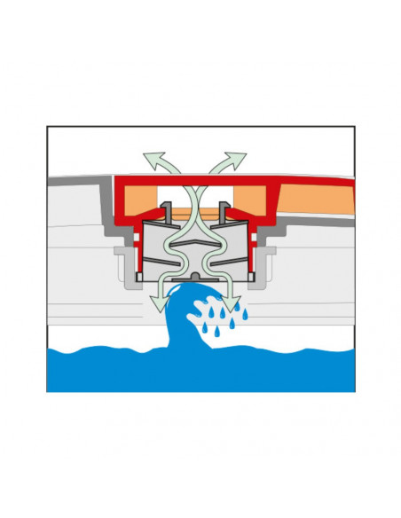 Tapa abatible sin bloqueo con válvula laberinto Ø 320 mm