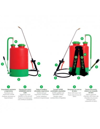 Pulverizador M-78 con lanza de fibra M.2016