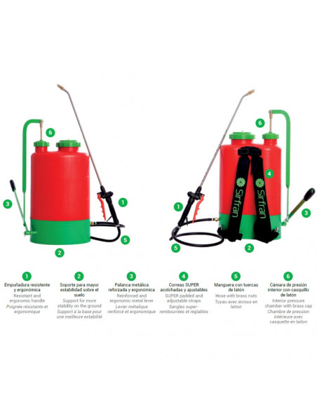 Pulverizador M-78 con lanza de fibra M.2016