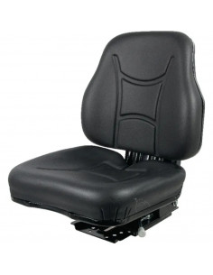 Asiento PVC negro con base suspensión mecánica