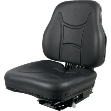 Asiento PVC negro con base suspensión mecánica