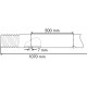 Tubo de polietileno 3 agujeros longitud 1070 mm M 1/2"