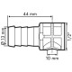 Portagoma Ø 13 mm para barras con tubo flexible