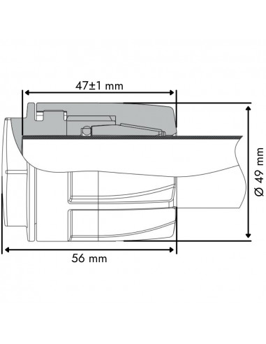Tapón final de barra acople rápido tubo Ø 3/4"