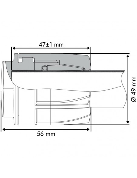 Tapón final de barra acople rápido tubo Ø 3/4"