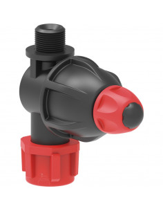 Porta boquilla roscado con antigota, grifo de cierre y tuerca 3/8" 10 uds