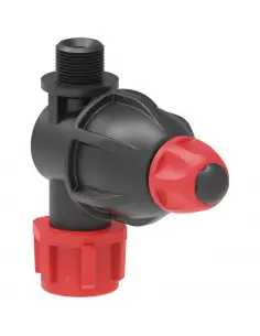 Porta boquilla roscado con antigota, grifo de cierre y tuerca 3/8" 10 uds