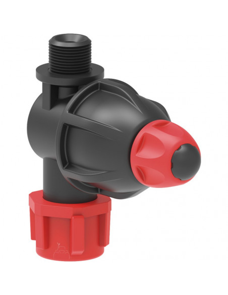 Porta boquilla roscado con antigota, grifo de cierre y tuerca 3/8" 10 uds