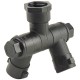 Porta boquilla articulado doble plástico para tuerca bayoneta H 3/8" 10 uds