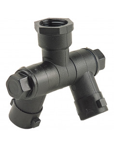 Porta boquilla articulado doble plástico para tuerca bayoneta H 3/8" 10 uds