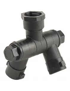 Porta boquilla articulado doble plástico para tuerca bayoneta H 3/8" 10 uds