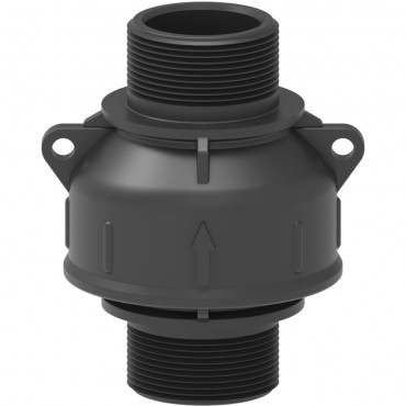 Válvula antirretorno con toma roscada 1 1/4" - L 105 mm