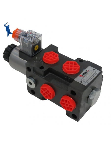 Electroválvula selectora 3/8" 6 vias 12v apilable