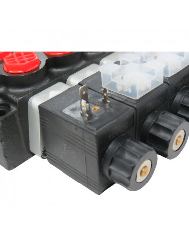 Distribuidor Hidráulico eléctrico 6 cuerpos 3/8" doble efecto circuito abierto