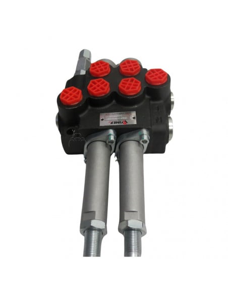 Distribuidor Hidráulico de 2 Palancas 3/8" doble efecto circuito abierto