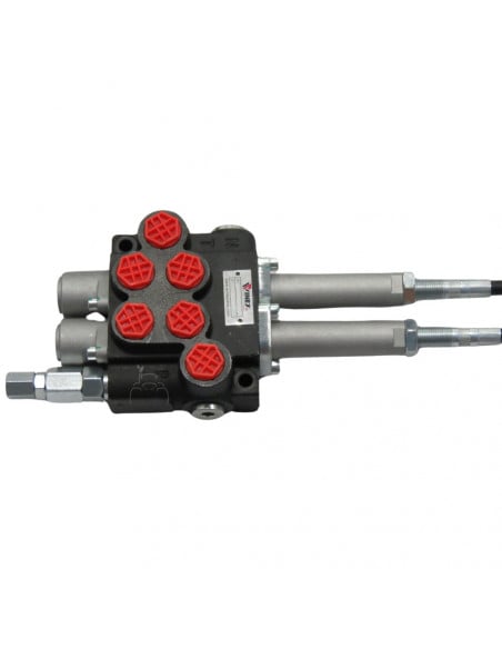 Distribuidor Hidráulico de 2 Palancas 3/8" doble efecto circuito abierto
