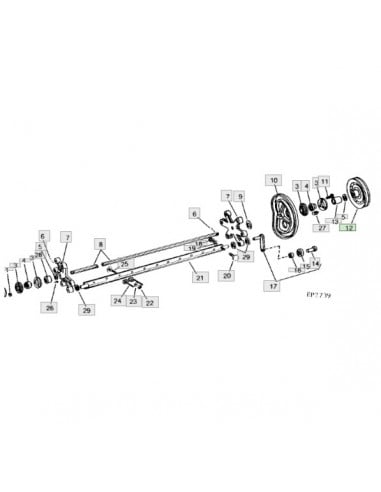 Polea cilindro recogedor empacadora John Deere AE29765