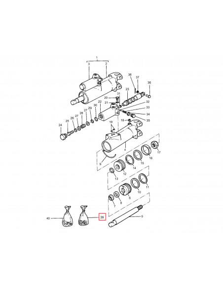 KIT DE RETENES DEL CILINDRO DE DIRECCIÓN MASSEY FERGUSON