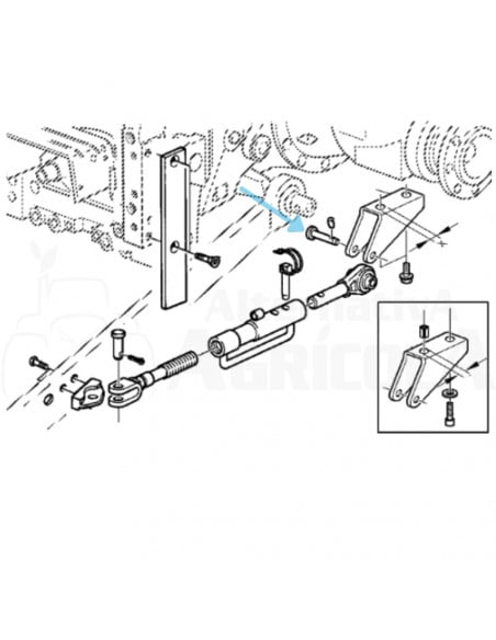Pasador tensor horizontal brazos John Deere R58262