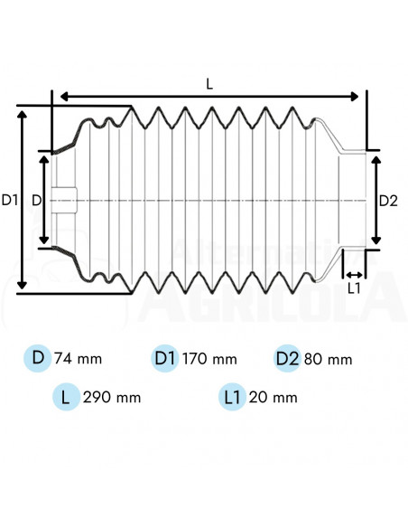 Fuelle protección transmisión cardan Walterscheid 1158426