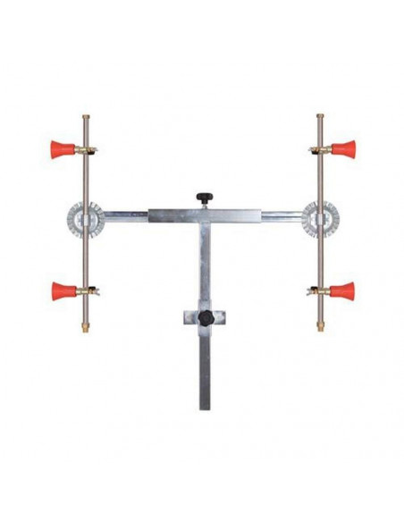 Barra fumigación en T 2 + 2 con pulverizadores turbo con módulo antigota