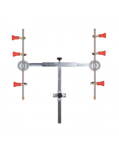 Barra fumigación en T 3 + 3 con pulverizadores regulables con módulo antigota