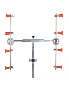 Barra fumigación en T 4+4 con pulverizadores regulables