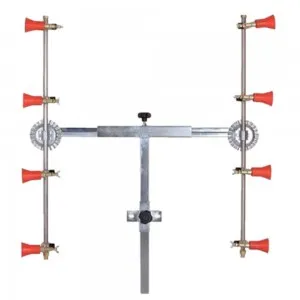 Barra fumigación en T 4+4 con pulverizadores regulables