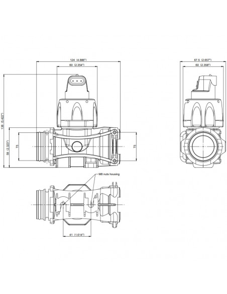 Caudalímetro de paletas WOLF 5 - 100 L/min T5 M/H