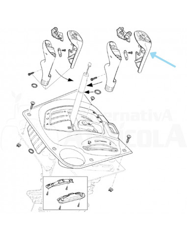 Empuñadura cambio Autoquad John Deere AL208096
