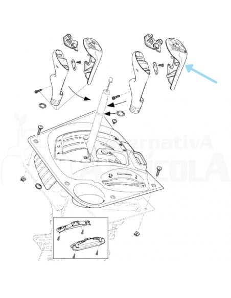 Empuñadura cambio Autoquad John Deere AL208096